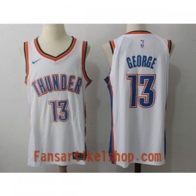 NBA Oklahoma City Thunder Trikot Paul George 13 Nike 2017-18 Weiß Swingman - Herren